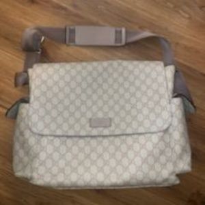 Gucci Diaper Neutral Coated Nylon Messenger Bag